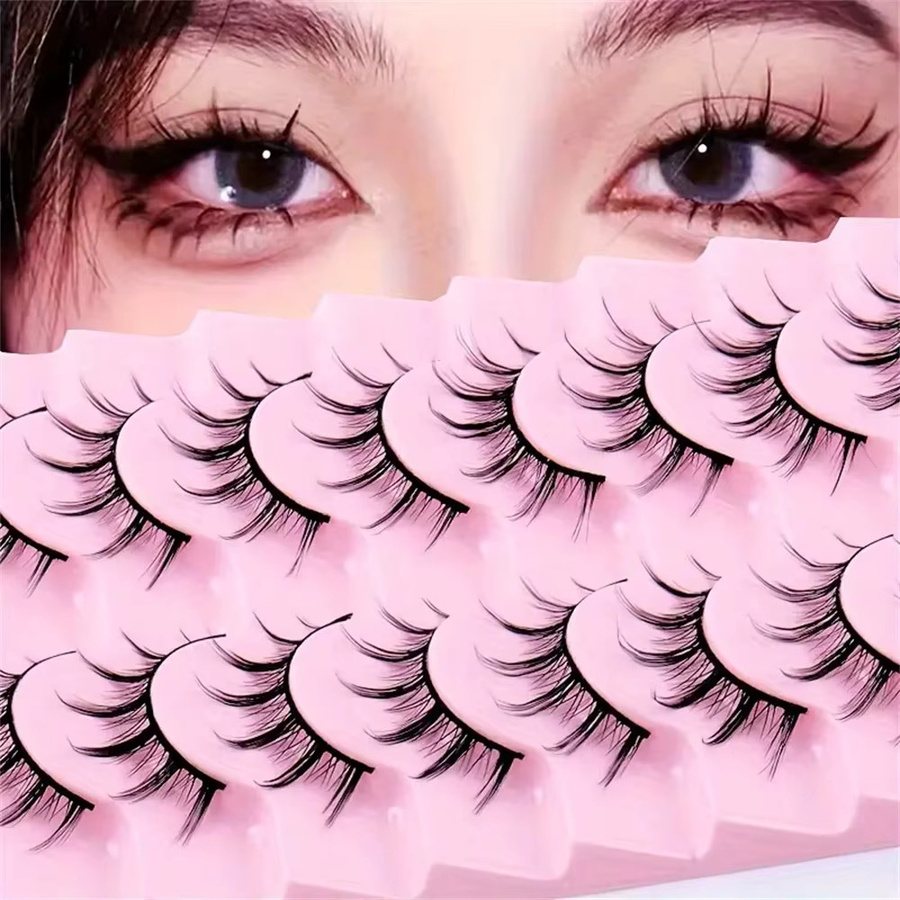 LIMEIKAI Künstliche Wimpern, Black, Unisex, 10 Paar - Bild 3