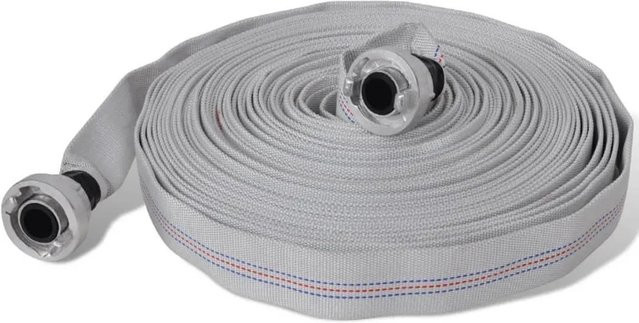 vidaXL Feuerwehrschlauch Flachschlauch mit D-Storz Kupplungen 1 Zoll, 30 m Länge, aus PVC und Polyester - Bild 1