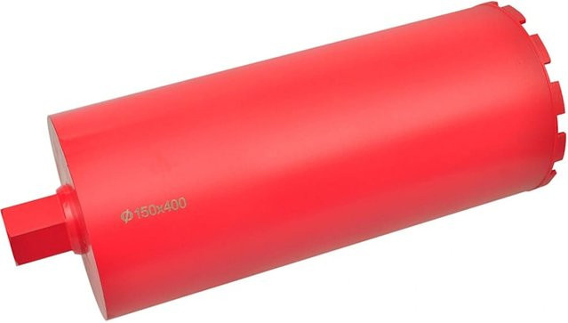 Diamant-Kernbohrkrone von VD Home Furnishing für Trocken- und Nassbohrung, Farbe: Rot, Durchmesser: 15 cm, Höhe: 40 cm - Bild 1
