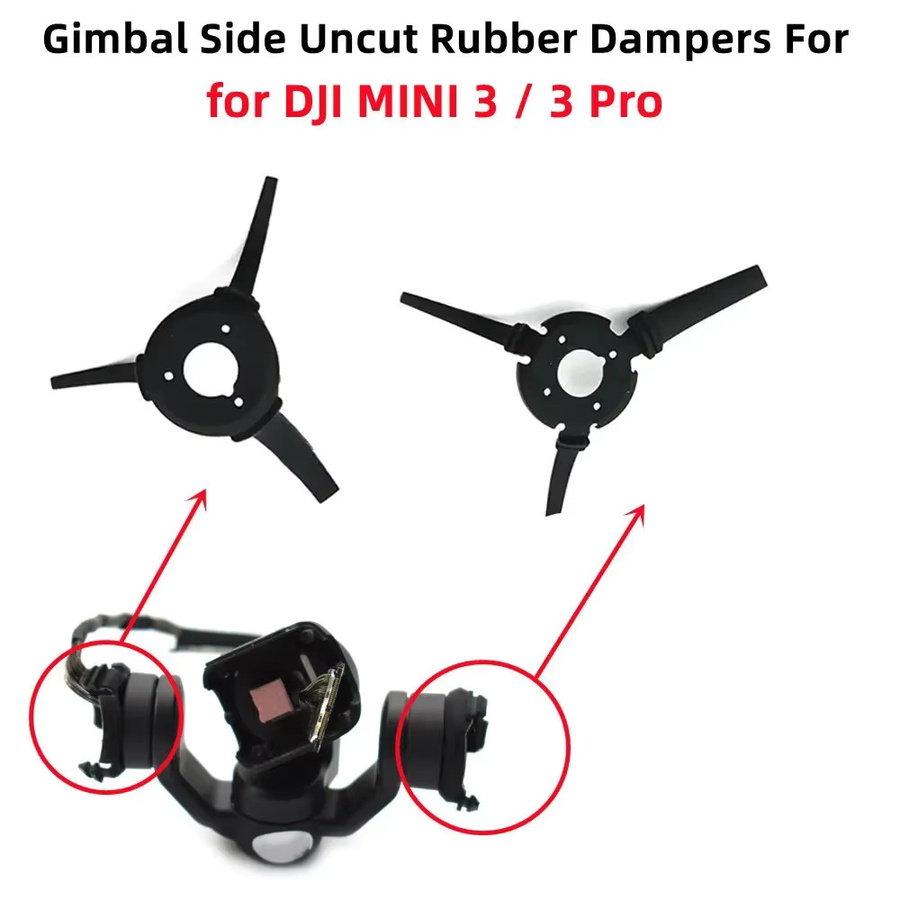 DJI Mini 3 und Mini 3 Pro Gimbal-Gummidämpfer Set in Schwarz, linke und rechte Stoßdämpfungskissen für Drohnen-Reparaturen - Bild 2