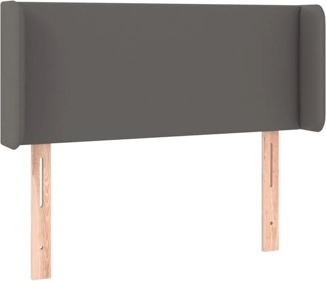 vidaXL LED Kopfteil in Grau aus Kunstleder mit USB-Ladeport und integrierter Beleuchtung, B/T/H: 93 x 16 x 78/88 cm - Bild 1