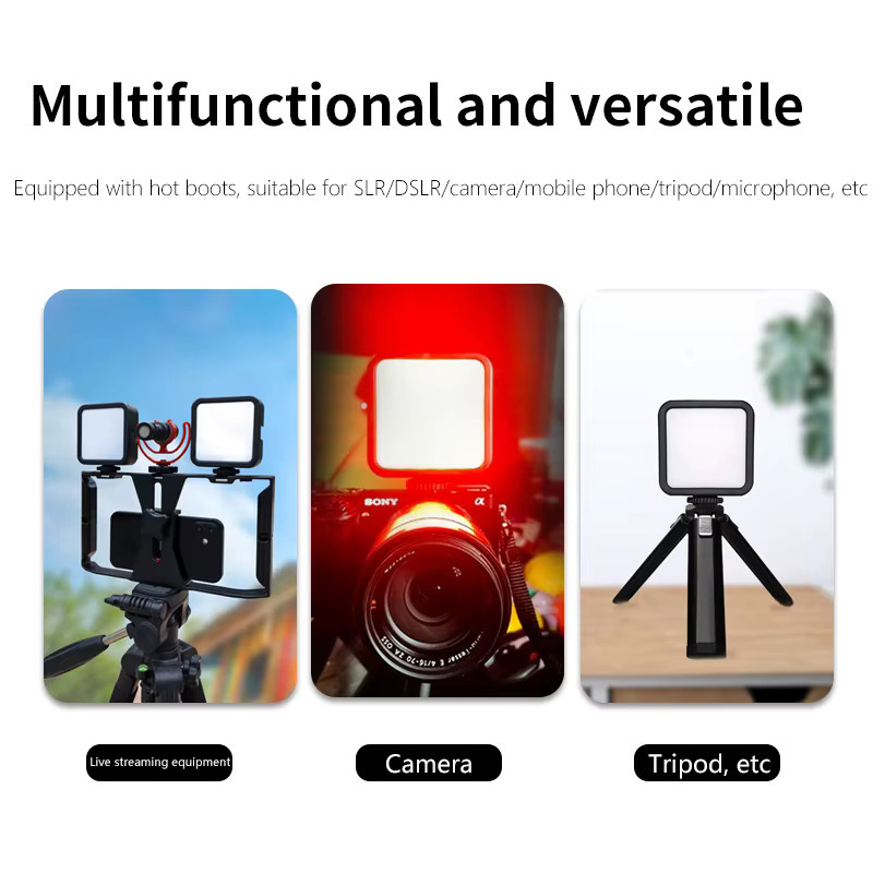 AILEHKUO CRI95+ RGB LED Videoleuchte Schwarz mit 2500K-9000K Farbtemperatur, 800LUX und USB-C Anschluss für DSLR-Kameras - Bild 5