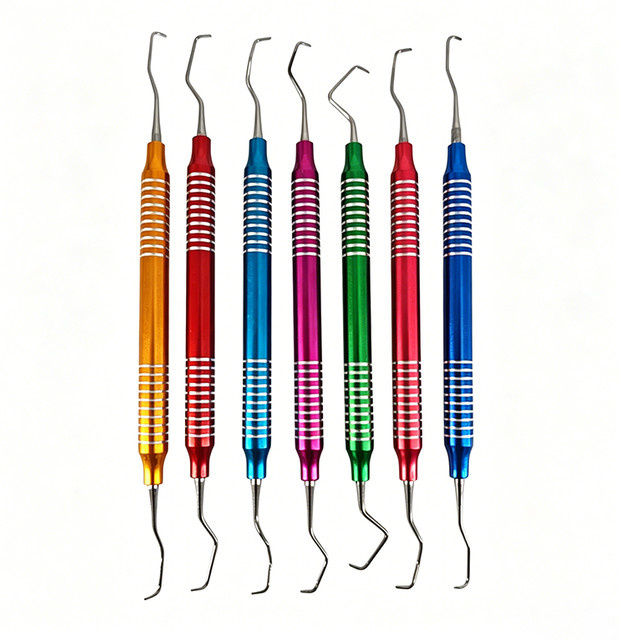 Tyceen Dental Gracey Curettes Set, 7-teilig, zur Zahnsteinentfernung - Bild 1