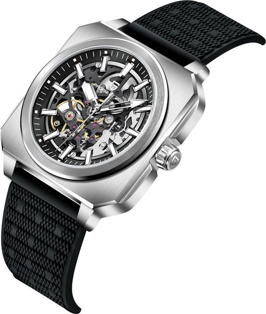 PAGANI DESIGN Armbanduhr, Automatik, Edelstahl, Leder, Schwarz, Herren - Bild 1