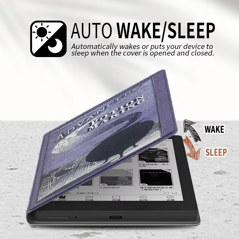 Magnetische Adsorptionsabdeckung für Onyx Boox Poke5 und Boox Go 6 mit Smart Wake/Sleep-Funktion, 6 Zoll Flip Hülle - Bild 2
