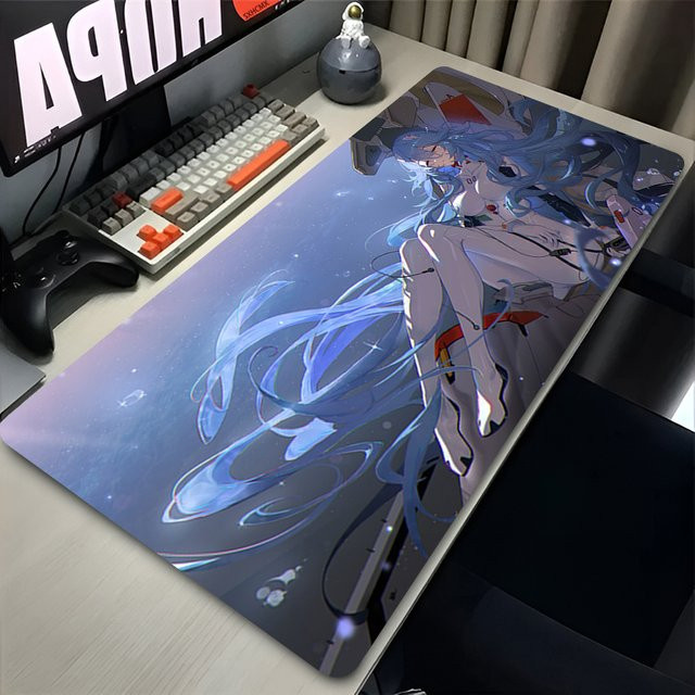 Bandai Kawaii Anime Girl Ayanami Rei Mauspad XXL Gaming-Mausmatte in Multicolour - Bild 1