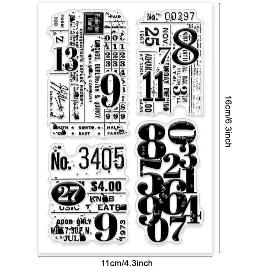 Retro Zahlen Stempel Transparent für Kartenherstellung und Vintage Siegelarbeiten - Bild 2