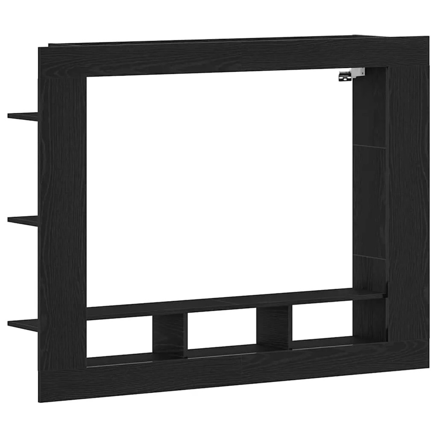 vidaXL TV-Schrank in Schwarz und Eichen-Optik aus Holzwerkstoff, rustikales Design, B: 152 cm, T: 35 cm, H: 113 cm - Bild 2