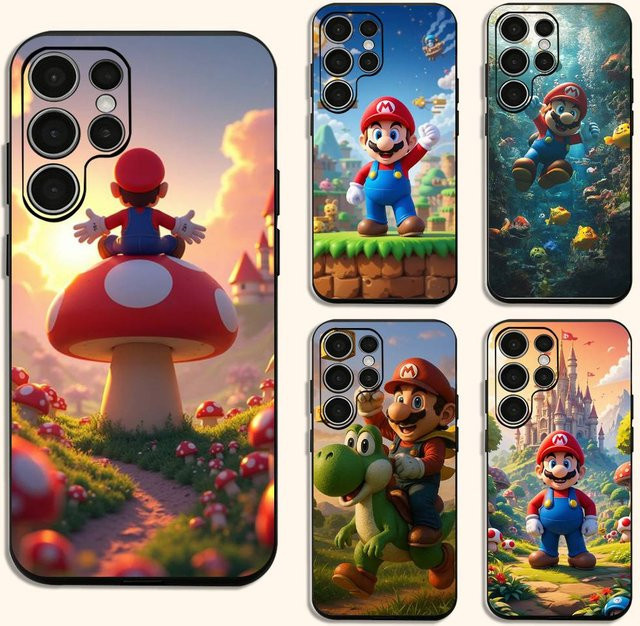 Super M-Mario Stoßfeste Handyhülle für Samsung Galaxy S25 S24 S23 S22 S21 in Multicolour - Bild 1
