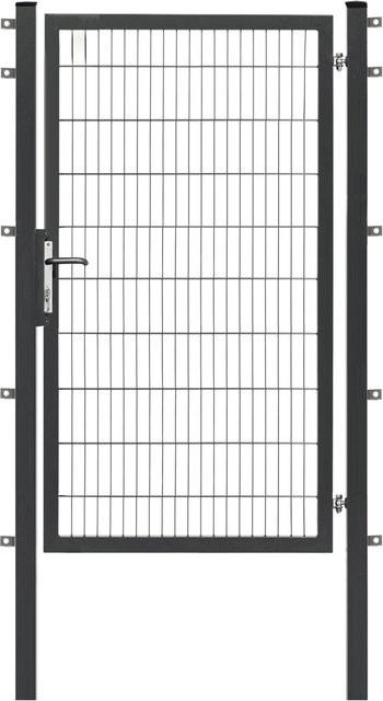 Floraworld Einzeltor Premium mit Doppelstabmattenfüllung in Anthrazit, Breite: 120 cm, Höhe: 200 cm - Bild 1