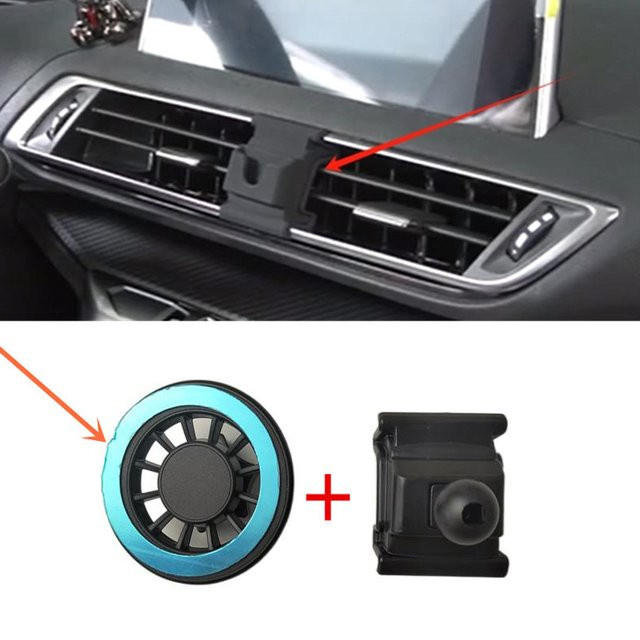 Magnetische Smartphone-Halterung aus ABS-Kunststoff für Peugeot 4008 und 5008 (Modelle 2016-2022), Farbe: Schwarz - Bild 1