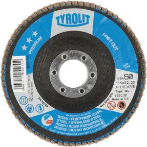 TYROLIT Fächerschleifscheibe Spezial ZA konisch, Blau, Durchmesser: 115 mm, Körnung: 40 - Bild 1