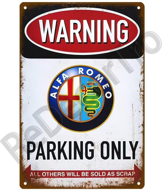 SAZ Tin Sign Alfa Bar Retro Blechschild aus Metall zum Aufhängen, B: 20 cm, H: 30 cm, Multicolor - Bild 1