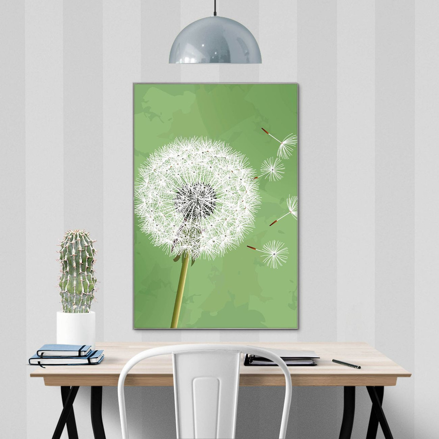 banjado Glas Magnettafel Motiv Pusteblume, rahmenlos, Hochformat, B/H: 40 x 60 cm - Bild 1