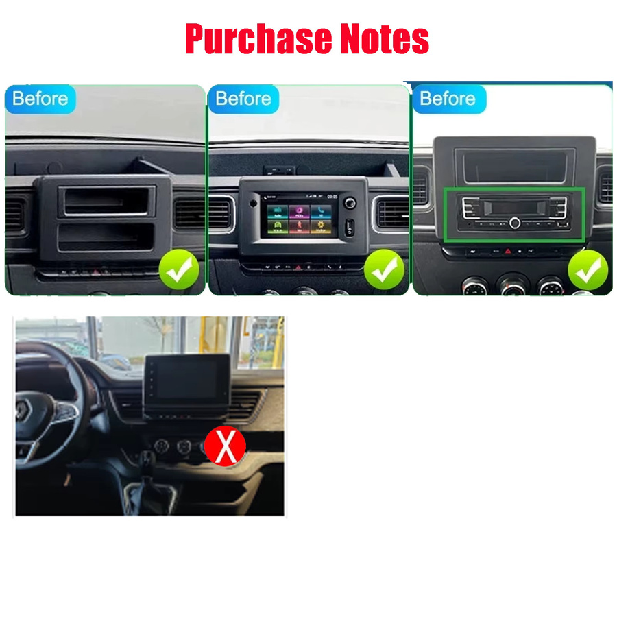 MOPECT Android 15 Autoradio mit Navigation, CarPlay und Videoplayer für Renault Master 2019 bis 2022, Schwarz - Bild 2