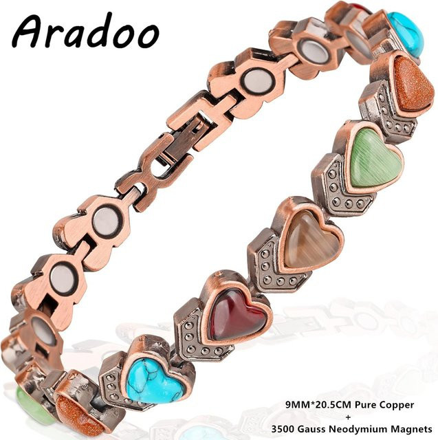 ARADOO Armband, Kupfer, Herzförmig, Damen - Bild 1