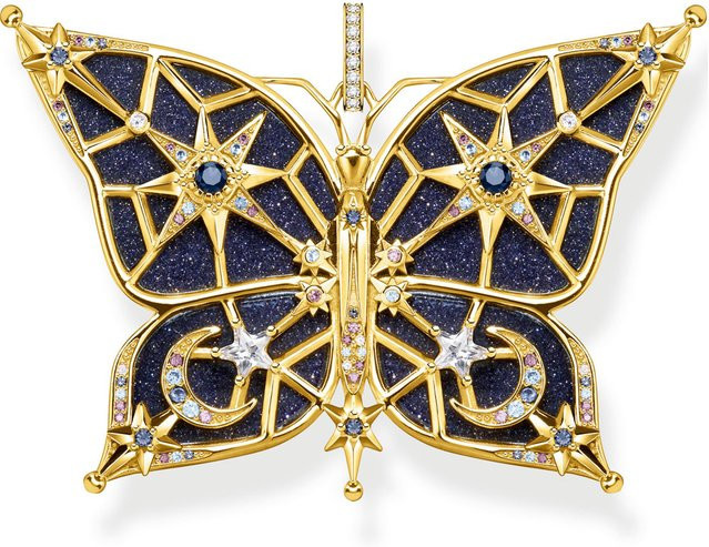 Thomas Sabo Charm Anhänger Schmetterling, 925 Silber, Zirkonia, Damen - Bild 1