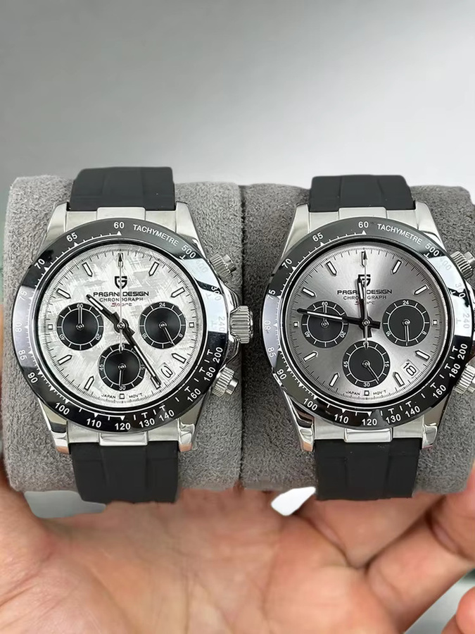 PAGANI DESIGN Chronograph, Quarz, Edelstahl, 40 mm, Schwarz, Herren - Bild 6