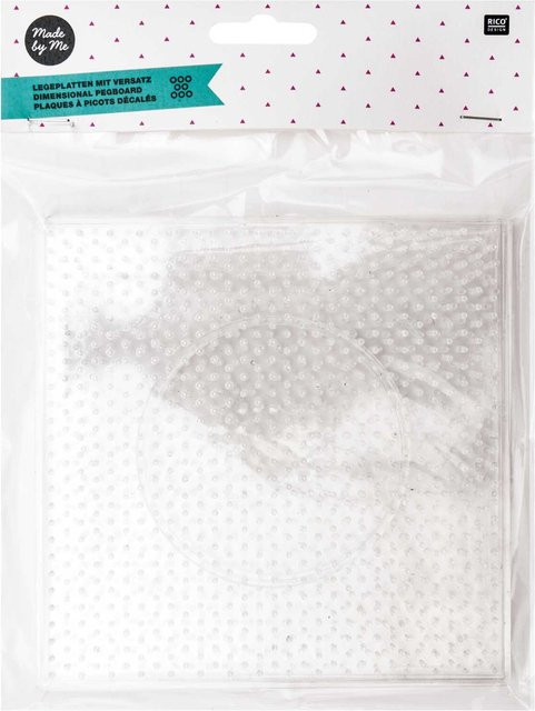 Rico Design Bügelperlen Legeplatte 15x15cm eckig 2 Stück transparent - Bild 1