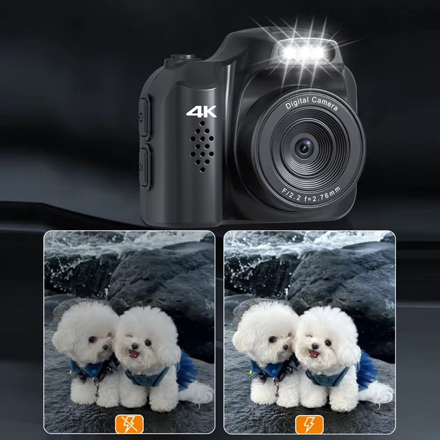 AMORUS Mini-Schlüsselanhänger-Kamera in Pink mit 4K Auflösung und 64 MP als Digitalkamera und Taschen-Camcorder - Bild 2