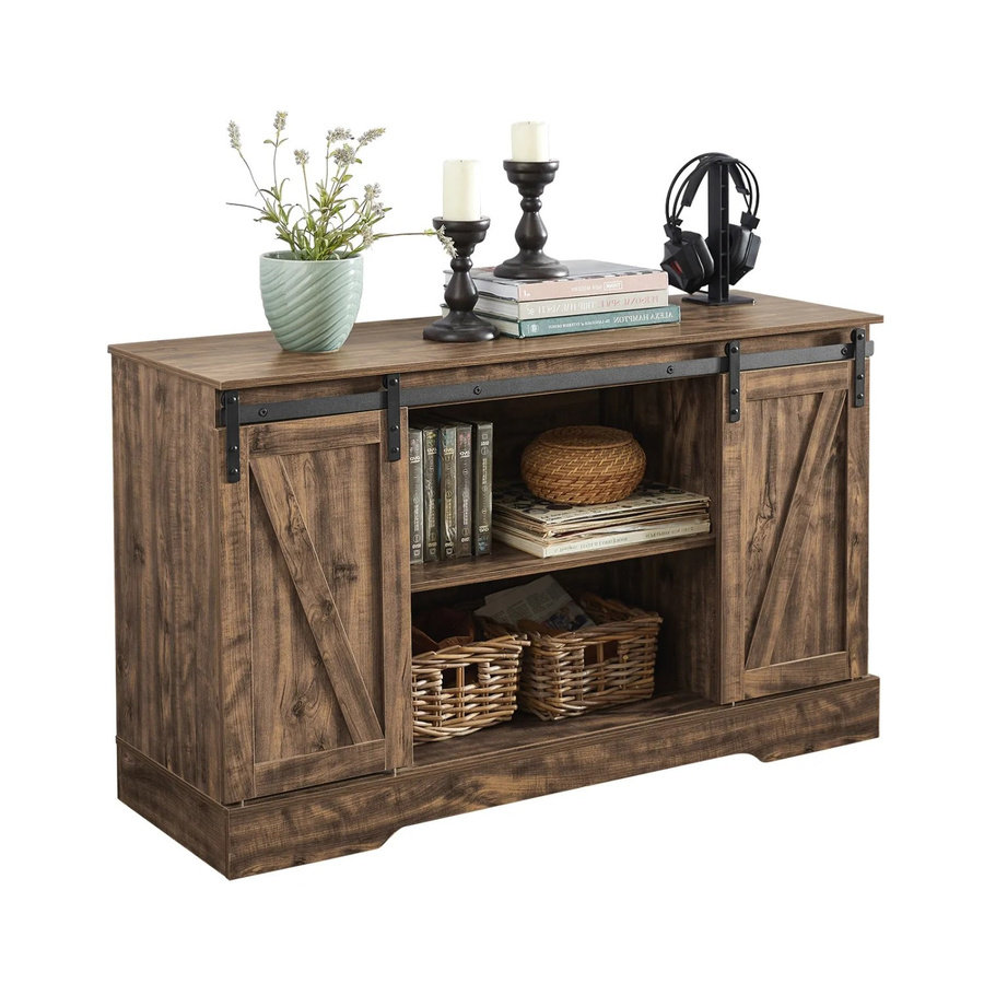 SoBuy Sideboard FSB60-N Kommode als Wohnzimmerschrank und Küchenschrank in Braun, B/H/T: 120 x 70 x 40 cm - Bild 2