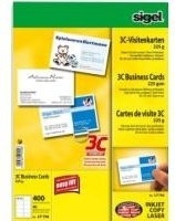 Sigel Visitenkarten Business Card 3C LP796, hochweiß, 400 Stück, 85 x 55 mm, 225 g/m2 - Bild 1