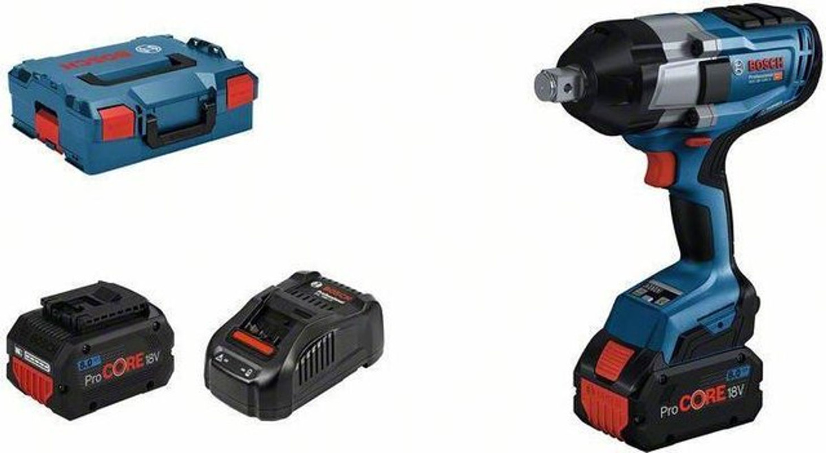 Bosch Professional Akku-Drehschlagschrauber BITURBO GDS 18V-1050 H Kit mit 2 Akkus und L-BOXX - Bild 2