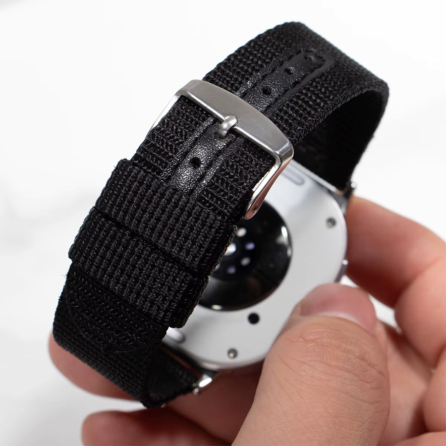 CHIICSMART Uhrenarmband Nylon, Schwarz, Unisex - Bild 2