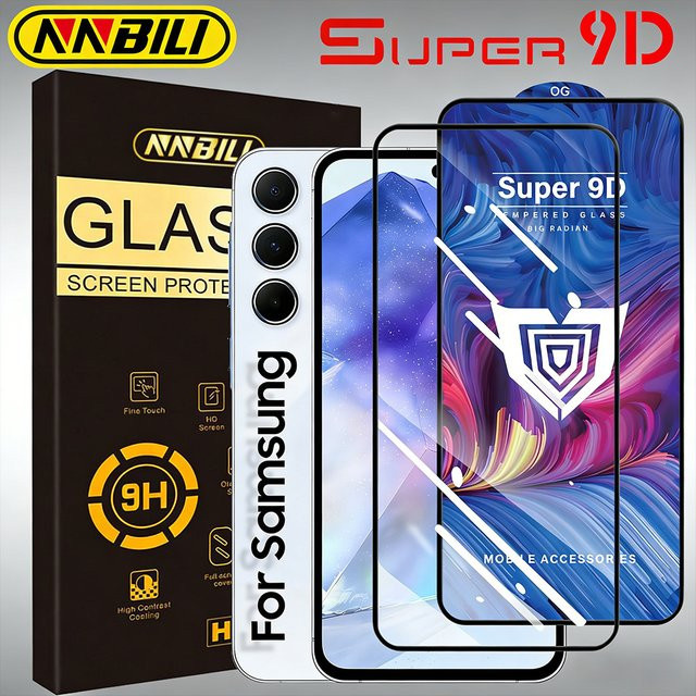 NNBILI Displayschutz aus gehärtetem 2,5D Glas mit 9H Härtegrad, transparent, für Samsung Galaxy A-Serie und Samsung Galaxy S-Serie - Bild 1