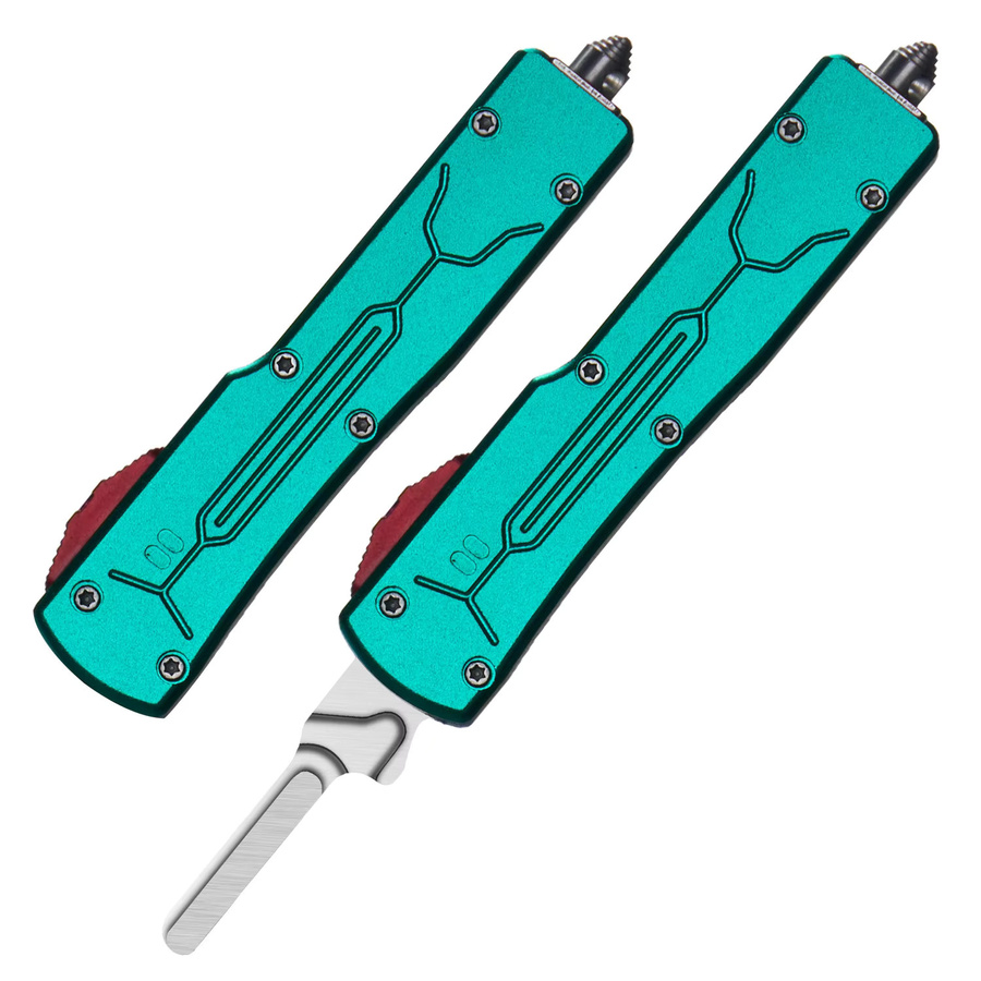 CNC-gefertigtes Allzweckmesser-Griffwerkzeug aus Luftfahrtaluminium in Türkis (geeignet für 23 Klingen) - Bild 1