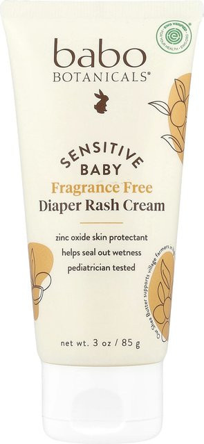 Babo Botanicals Sensitive Baby Diaper Rash Cream, 85 g, mit Zinkoxid und Shea Butter - Bild 1