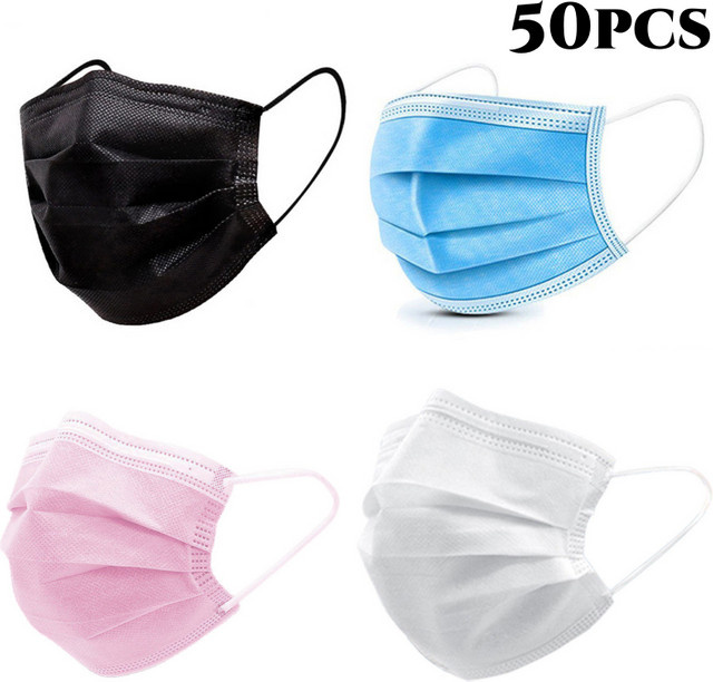 HNKMP Einwegmaske, 50 Stück, 3 Schichten, Unisex - Bild 1