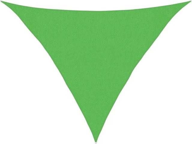 vidaXL Sonnensegel aus HDPE in Hellgrün, Dreieck, B/T/H: 3 x 3 x 4,2 m - Bild 1