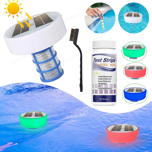 APWIKOGER Solar Kupfer-Pool-Ionisator Schwimmer in Weiß zur Chlorreduzierung für Pools bis zu 35.000 Gallonen - Bild 1