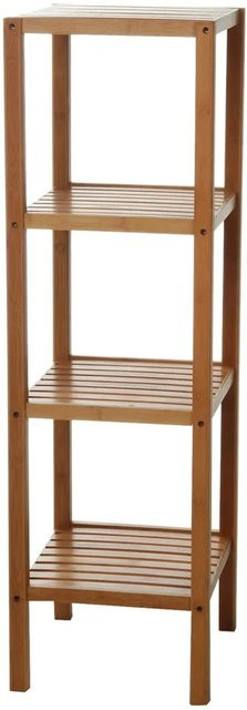 Eisl Bambus Regal mit 4 Fächern in Braun, B/T/H: 33 x 34 x 110 cm - Bild 1