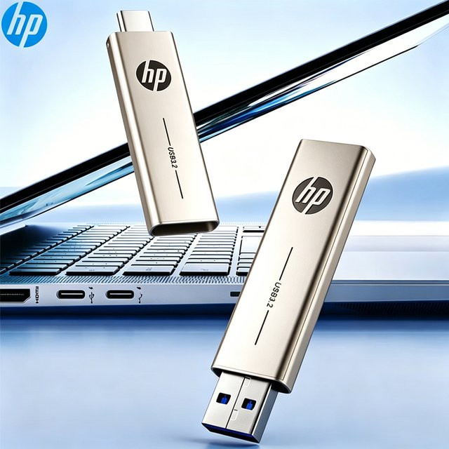 HP 2-in-1 OTG USB 3.2 Flash-Laufwerk mit USB-C Dual-Metall-Pendrive, Silber, 64GB - Bild 1