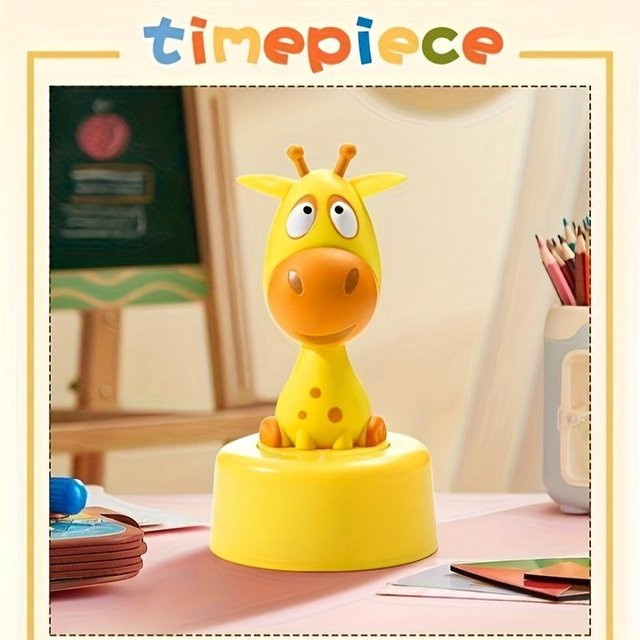 Houspace Küchentimer Giraffe in Bunt, Drehbarer Schreibtischwecker mit Cartoon-Design, B/T/H: 11,5 x 6,4 x 6,4 cm - Bild 1