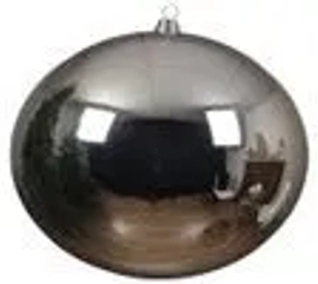 Kaemingk Weihnachtsbaumkugel Silber Glanz Bruchfest, Durchmesser: 40 cm - Bild 1