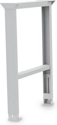 Bedrunka+Hirth Fußgestell aus Stahl in Grau Matt, B/H/T: 15 x 65 x 65 cm - Bild 1