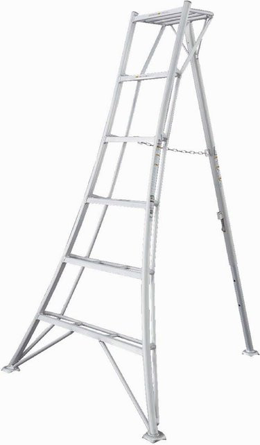 Niwaki Aluminium 3-Holm-Gartenleiter in Silber, B/T/H: 149 x 125 x 183 cm - Bild 1