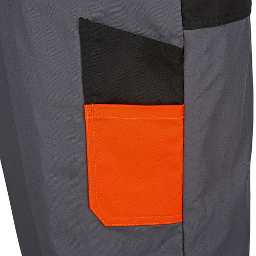 BULLSTAR Schnittschutzlatzhose EVO in Anthrazit und Grau mit verstellbaren Trägern nach EN 381-5 - Bild 4
