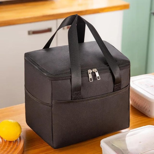 Wasserdichte und tragbare Lunchtasche von Yiran Furniture, kationische isolierte Picknicktasche in Schwarz - Bild 1