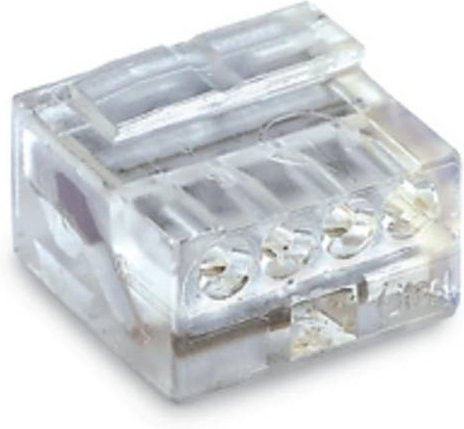 WAGO 243-144 Dosenklemme flexibel und starr, 4-polig, transparent - Bild 1