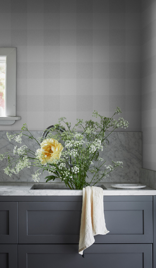 Sandberg Wallpaper Lykke Non-Woven Tapete in Mineral Grey mit skandinavischem Design - Bild 1