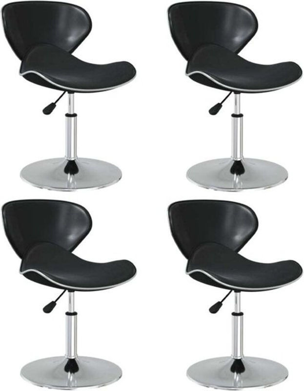Set aus 4 modernen Esszimmerstühlen von vidaxl in Schwarz aus Kunstleder - Bild 1