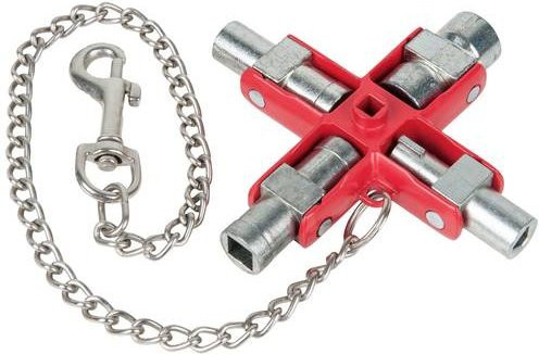 KS Tools Universal-Schaltschrankschlüssel aus Zinkdruckguss in Rot - Bild 1