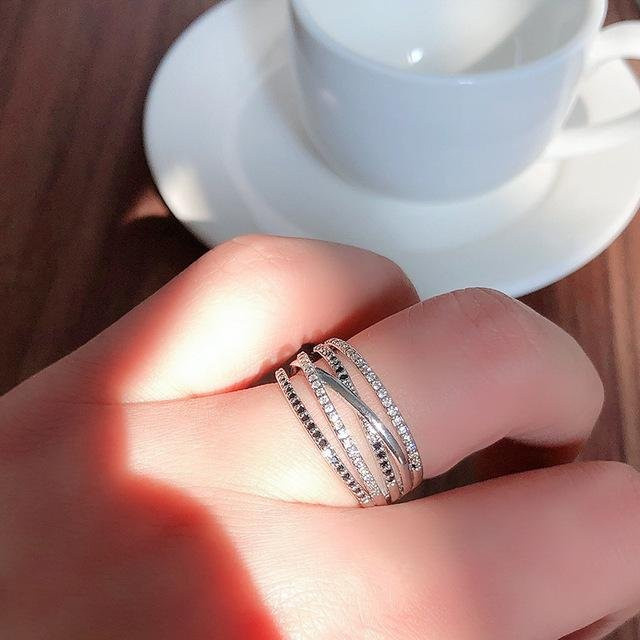 Verbindungsring 925 Silber, Zirkonia, Damen - Bild 1