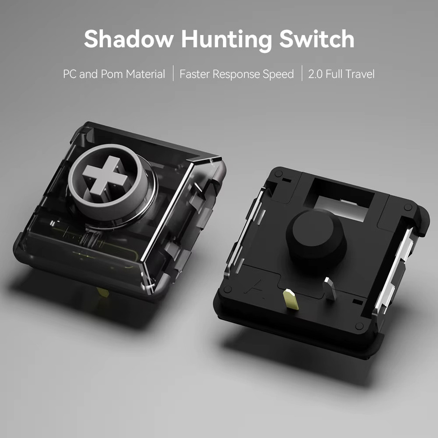 Haute42 Kailh Low Profile Shadow Hunting Switches für Hitbox Controller in Schwarz, 2,0 mm linear und leise - Bild 2