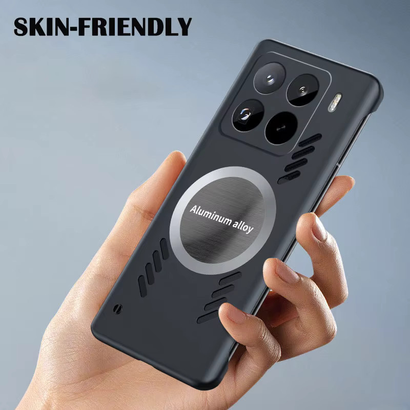 Magnetische Kühlende Handyhülle mit Graphen-Wärmeableitung für Xiaomi 15 15T 14 14T Pro Ultra in Orange - Bild 2
