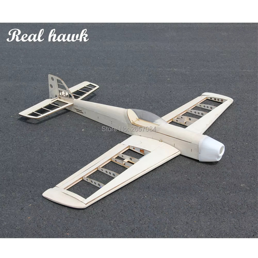 Real hawk RC-Flugzeuge, Sportflugzeug-Rahmen, Modellbausatz, Holz, 1100mm Spannweite - Bild 2